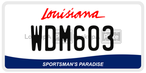 WDM603  license plate in LA