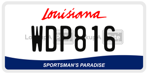 WDP816  license plate in LA