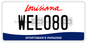 WEL080  license plate in LA
