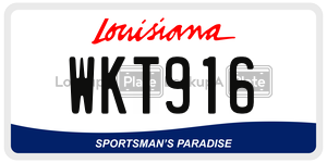 WKT916 license plate in Louisiana