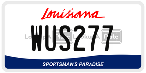 WUS277  license plate in LA