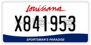 X841953  license plate in LA