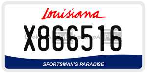 X866516  license plate in LA
