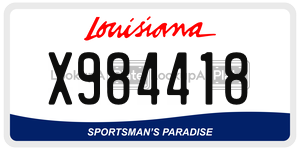 X984418  license plate in LA