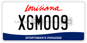 XGM009 license plate in Louisiana