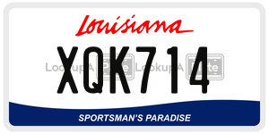 XQK714 license plate in Louisiana