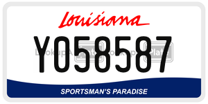 Y058587  license plate in LA