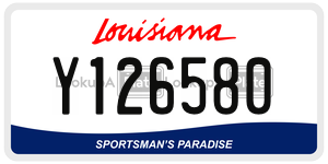 Y126580  license plate in LA