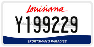 Y199229 license plate in Louisiana