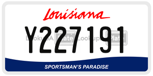 Y227191  license plate in LA