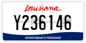 Y236146  license plate in LA