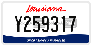Y259317  license plate in LA