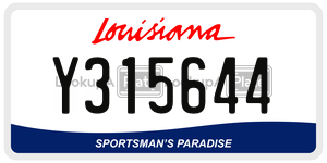 Y315644  license plate in LA