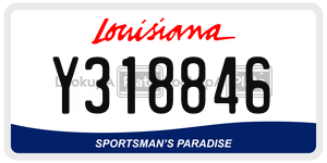 Y318846  license plate in LA