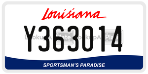 Y363014  license plate in LA