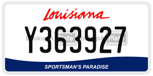 Y363927  license plate in LA