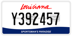 Y392457  license plate in LA