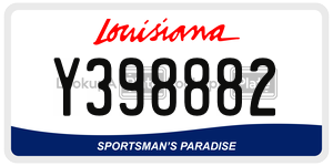 Y398882  license plate in LA