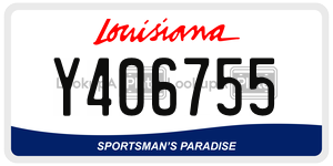 Y406755  license plate in LA
