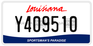 Y409510  license plate in LA