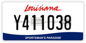 Y411038  license plate in LA