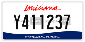 Y411237  license plate in LA