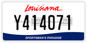 Y414071  license plate in LA