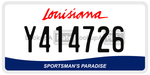 Y414726  license plate in LA