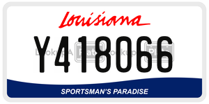 Y418066 license plate in Louisiana