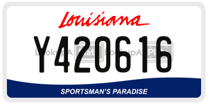 Y420616 license plate in Louisiana