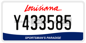 Y433585  license plate in LA