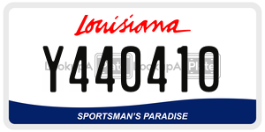 Y440410 license plate in Louisiana