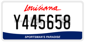 Y445658  license plate in LA