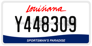 Y448309  license plate in LA