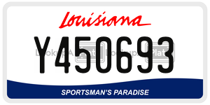 Y450693 license plate in Louisiana