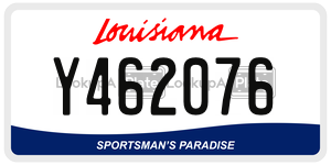 Y462076  license plate in LA