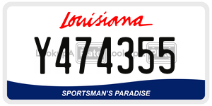 Y474355  license plate in LA