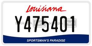 Y475401  license plate in LA