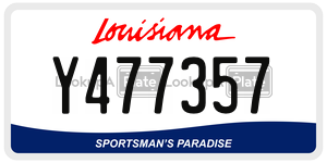 Y477357  license plate in LA