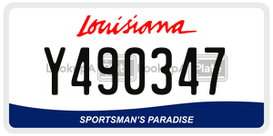 Y490347  license plate in LA