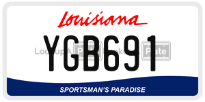 YGB691 license plate in Louisiana