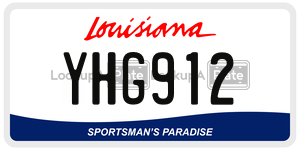 YHG912 license plate in Louisiana