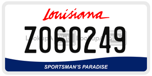 Z060249  license plate in LA