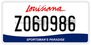 Z060986  license plate in LA
