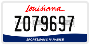 Z079697 license plate in Louisiana
