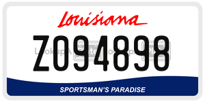 Z094898  license plate in LA