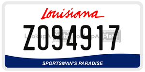 Z094917  license plate in LA