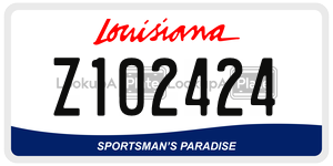 Z102424 license plate in Louisiana