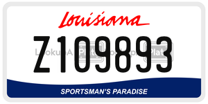 Z109893  license plate in LA