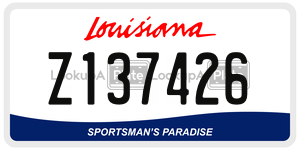 Z137426  license plate in LA